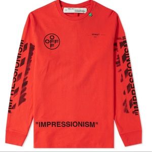 Off-White Impressionism red long sleeve